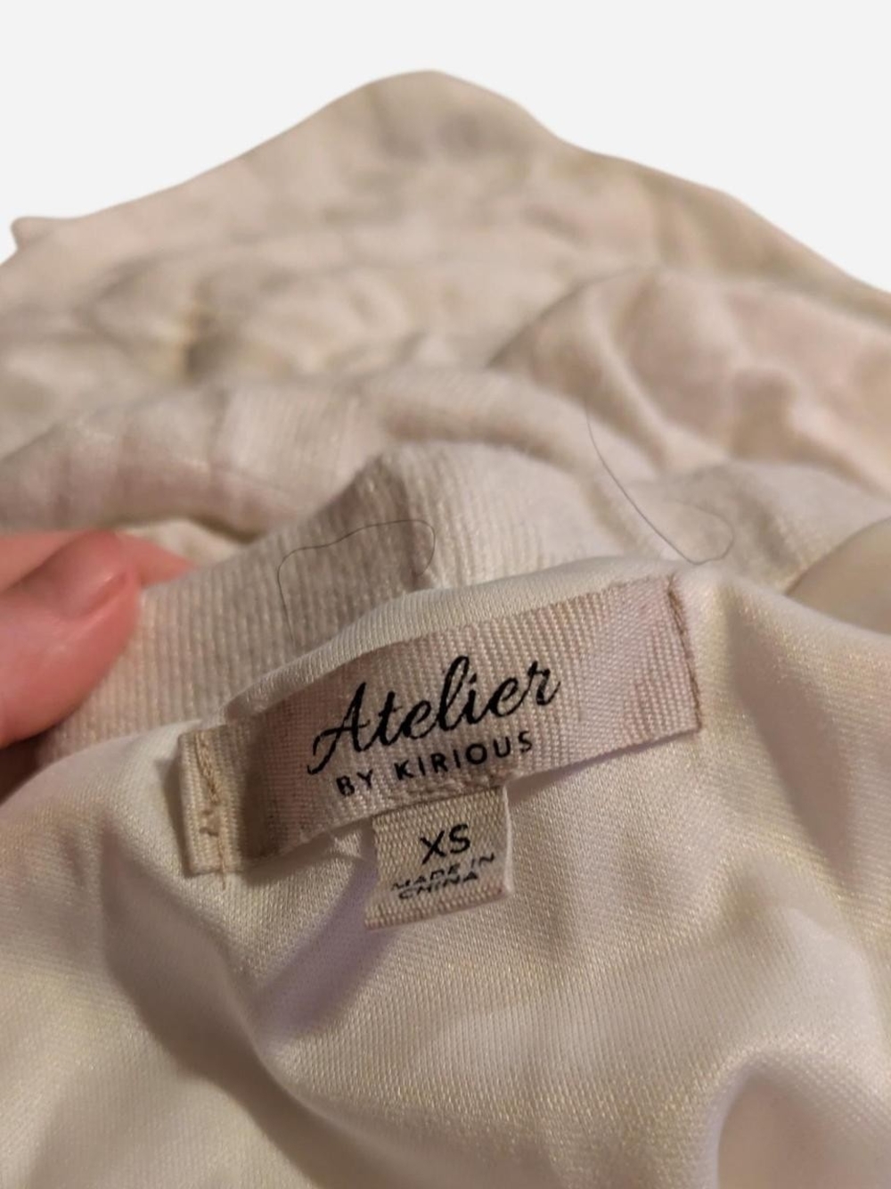 Atelier by Kirious Cream/White Midi Skirt - XS